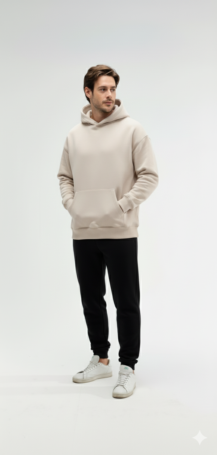 Beige Hoodie - Men